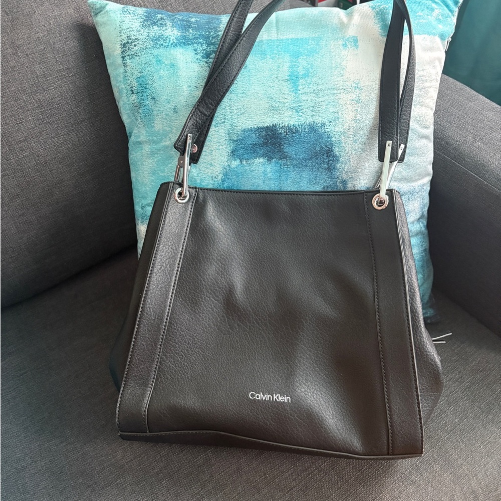 Calvin Klein Black Leather Women's Bag
